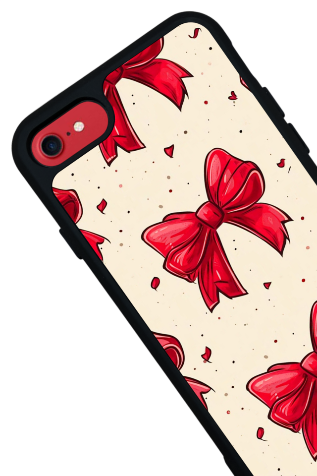 iPhone 8 Uyumlu Kurdele Tasarımlı Glossy Premium Kılıf