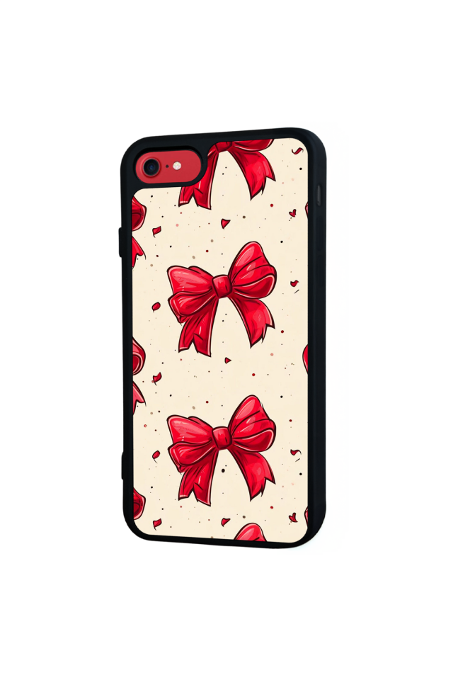 iPhone 8 Uyumlu Kurdele Tasarımlı Glossy Premium Kılıf