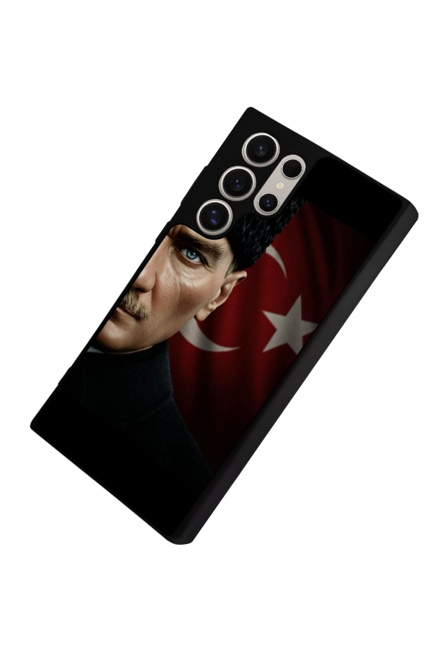Samsung Galaxy S22 Ultra Uyumlu Mustafa Kemal Ataturk Tasarımlı Glossy Premium Kılıf