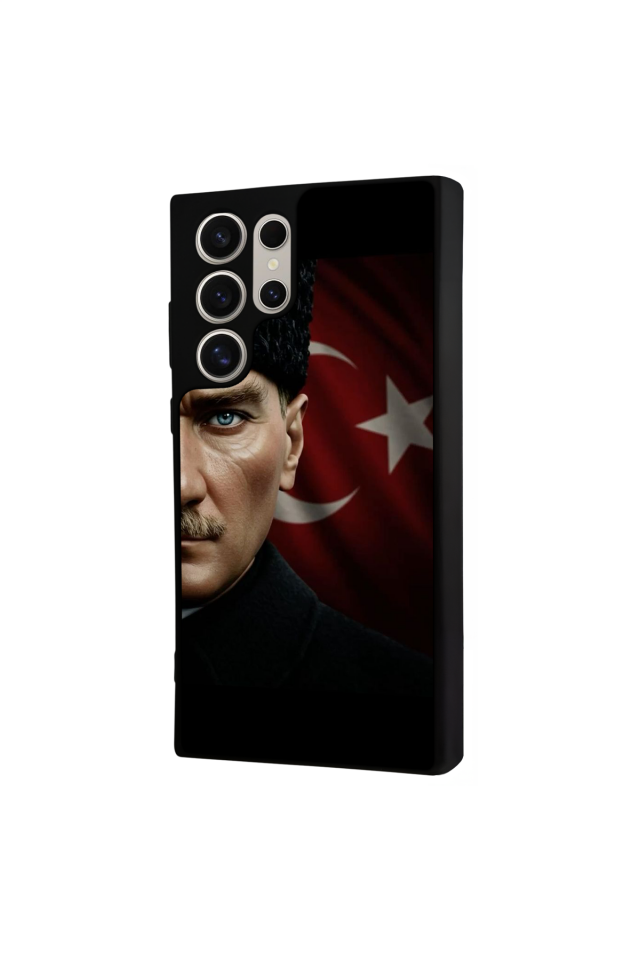 Samsung Galaxy S22 Ultra Uyumlu Mustafa Kemal Ataturk Tasarımlı Glossy Premium Kılıf