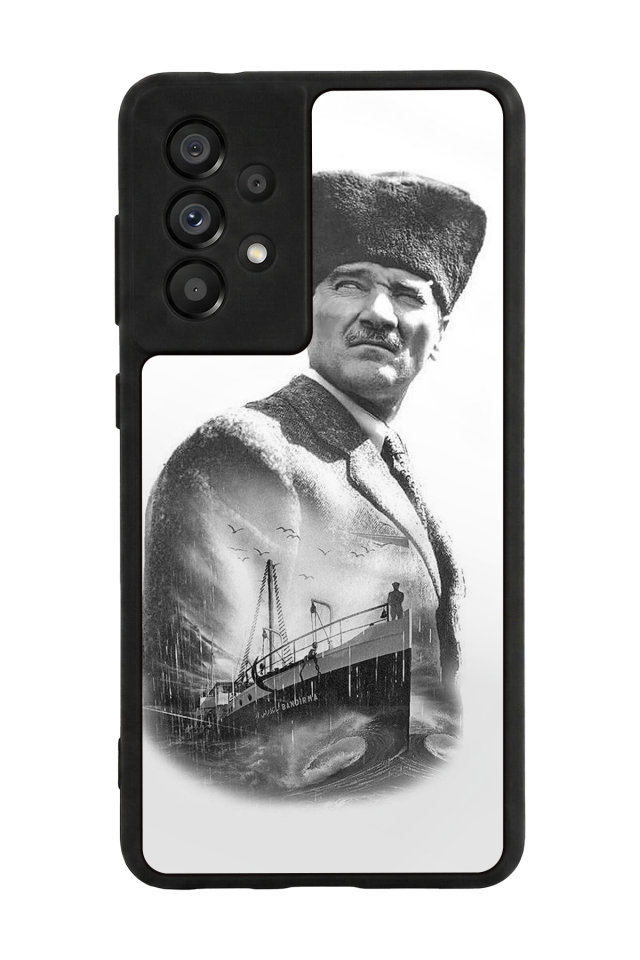 Samsung Galaxy A73 Uyumlu Mustafa Kemal Ataturk Tasarımlı Glossy Premium Kılıf