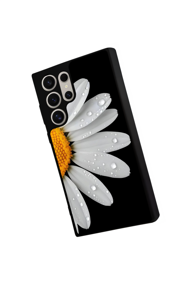 Samsung Galaxy S24 Ultra Uyumlu Papatya Tasarımlı Glossy Premium Kılıf