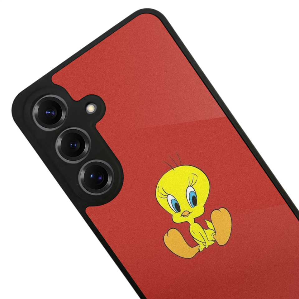 Samsung Galaxy S25 Uyumlu Tweety Tasarımlı Glossy Premium Kılıf