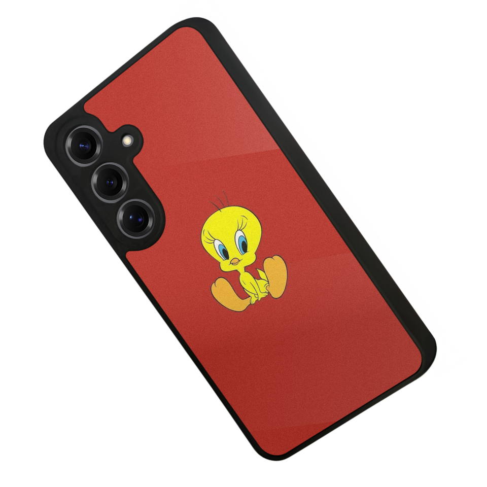 Samsung Galaxy S25 Uyumlu Tweety Tasarımlı Glossy Premium Kılıf