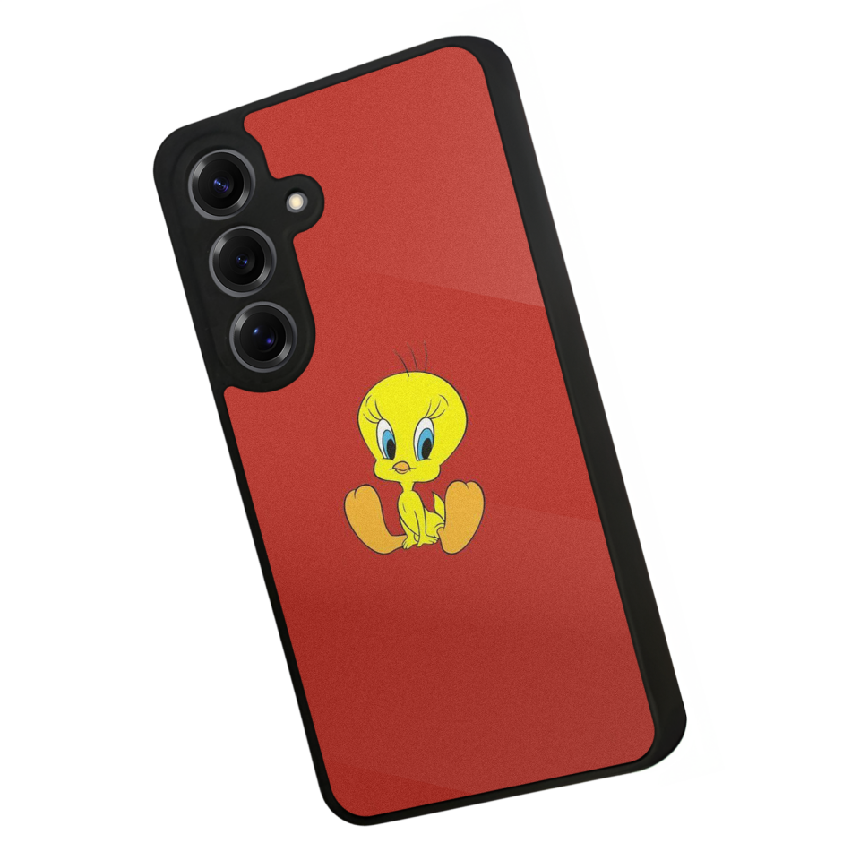 Samsung Galaxy S25 Uyumlu Tweety Tasarımlı Glossy Premium Kılıf