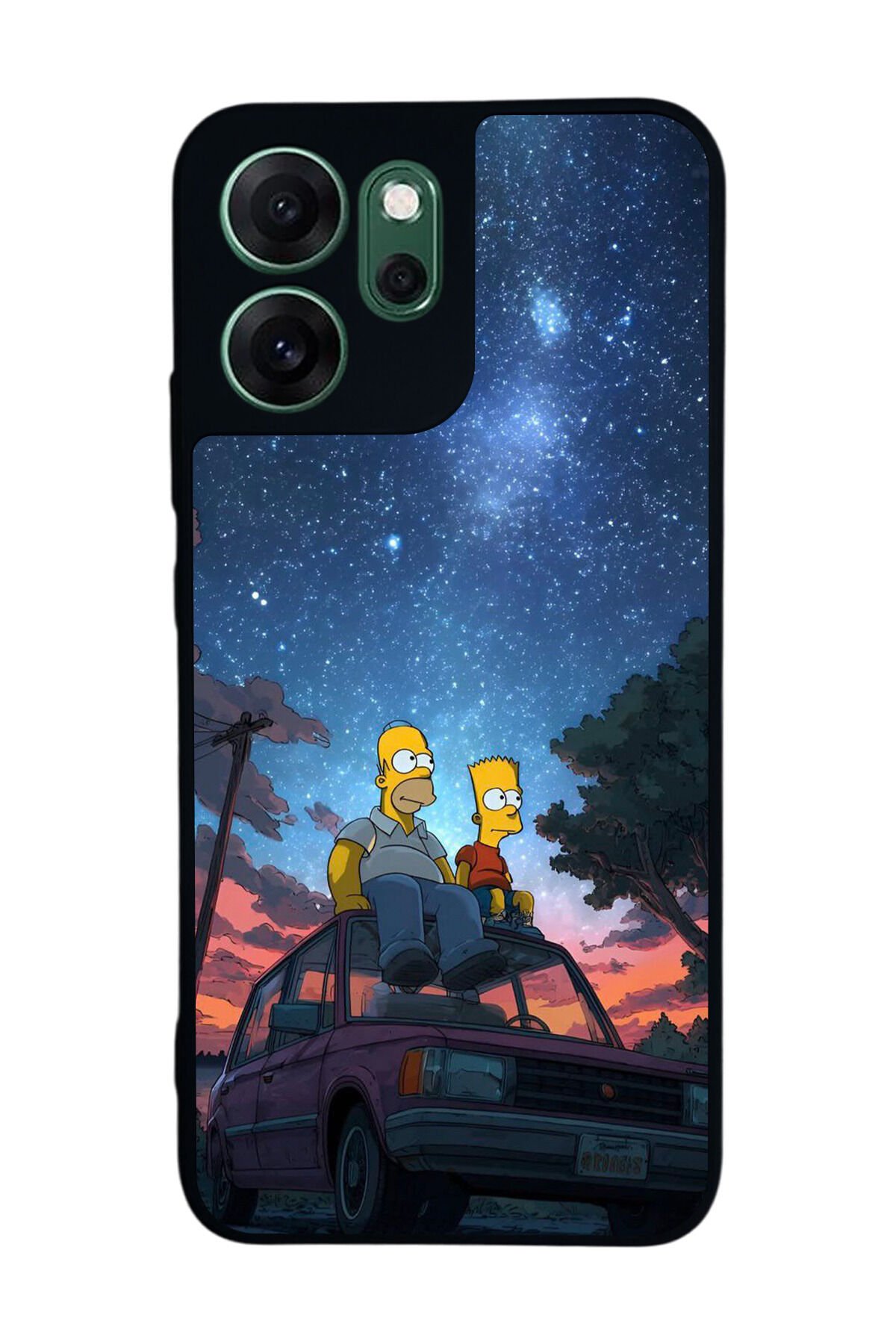 Oppo Reno 14F Uyumlu The Simpsons Tasarımlı Glossy Premium Kılıf