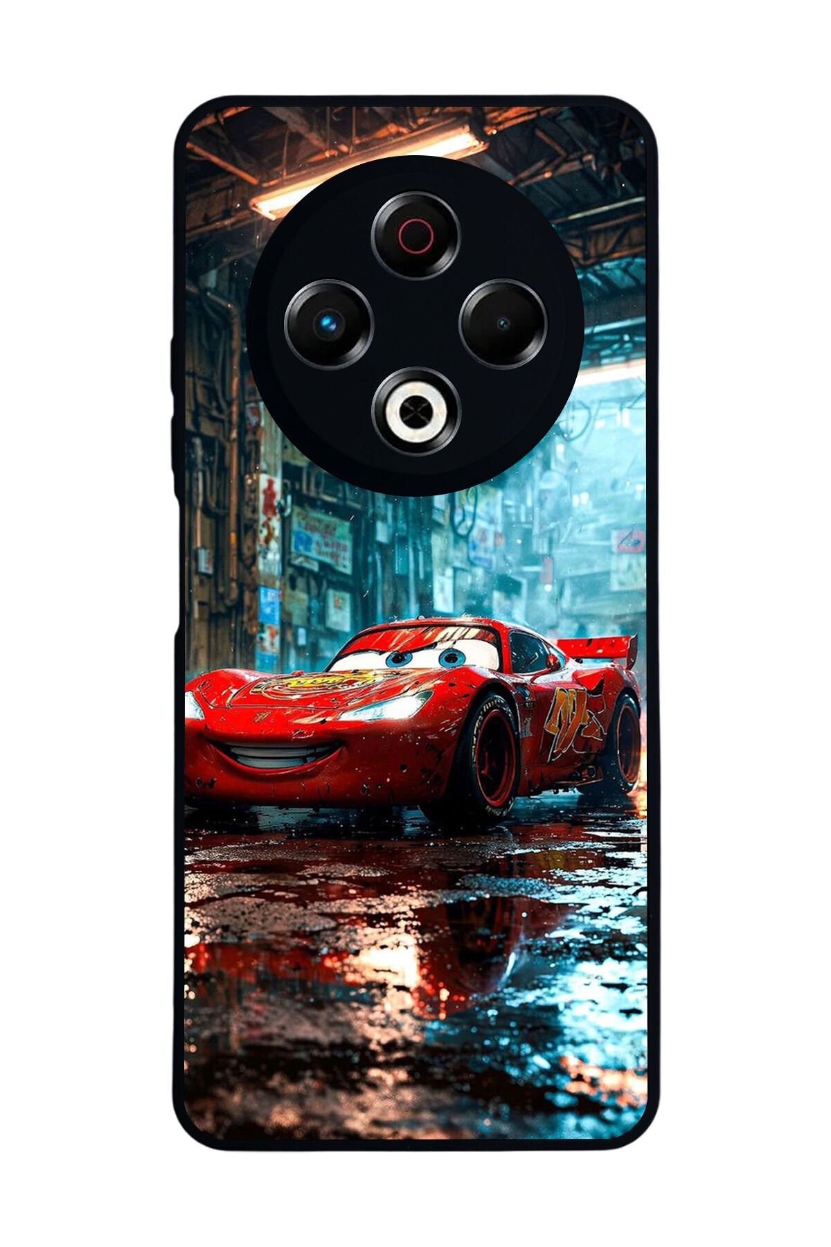 Tecno Spark 30 Uyumlu Simsek McQueen Tasarımlı Glossy Premium Kılıf
