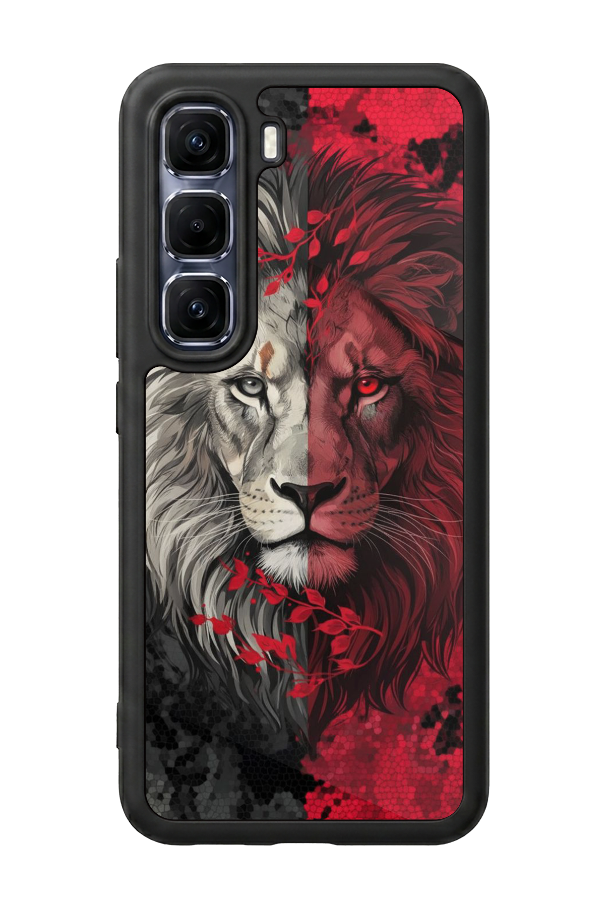 Infinix Hot 60 Pro Plus Uyumlu Aslan Tasarımlı Glossy Premium Kılıf