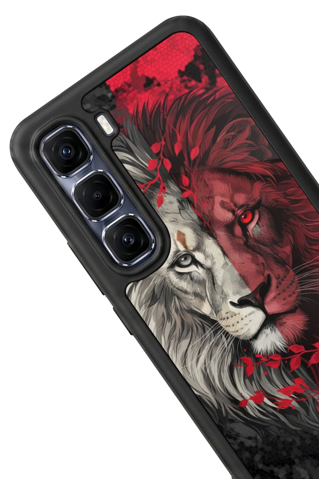 Infinix Hot 60 Pro Plus Uyumlu Aslan Tasarımlı Glossy Premium Kılıf