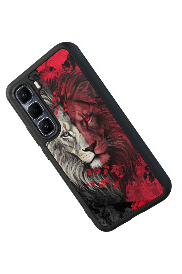 Infinix Hot 60 Pro Plus Uyumlu Aslan Tasarımlı Glossy Premium Kılıf