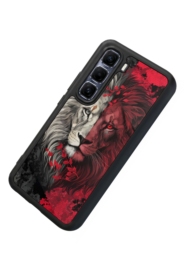 Infinix Hot 60 Pro Plus Uyumlu Aslan Tasarımlı Glossy Premium Kılıf