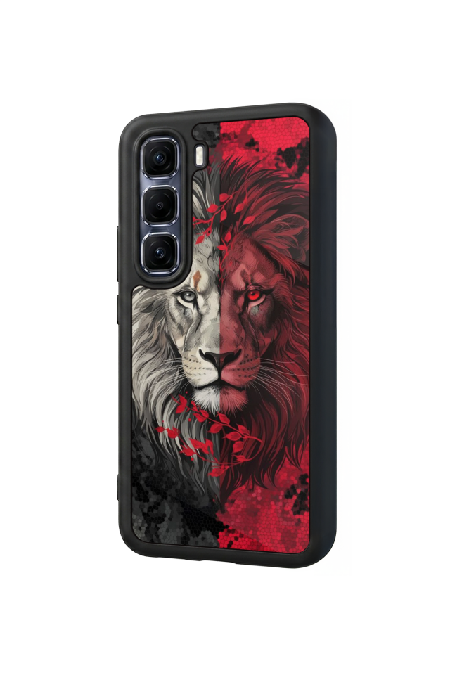 Infinix Hot 60 Pro Plus Uyumlu Aslan Tasarımlı Glossy Premium Kılıf