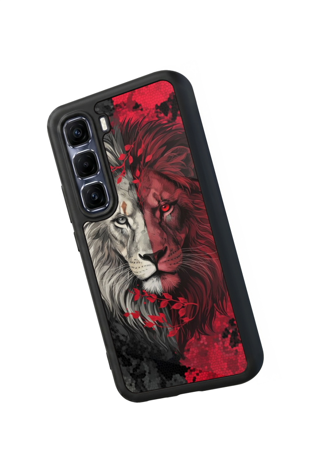 Infinix Hot 60 Pro Plus Uyumlu Aslan Tasarımlı Glossy Premium Kılıf