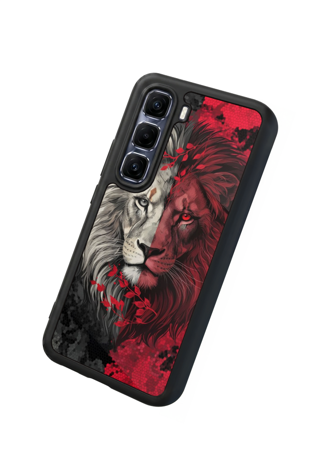 Infinix Hot 60 Pro Plus Uyumlu Aslan Tasarımlı Glossy Premium Kılıf