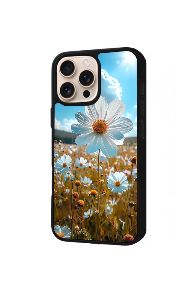 iPhone 15 Pro Uyumlu Cicek Tasarımlı Glossy Premium Kılıf