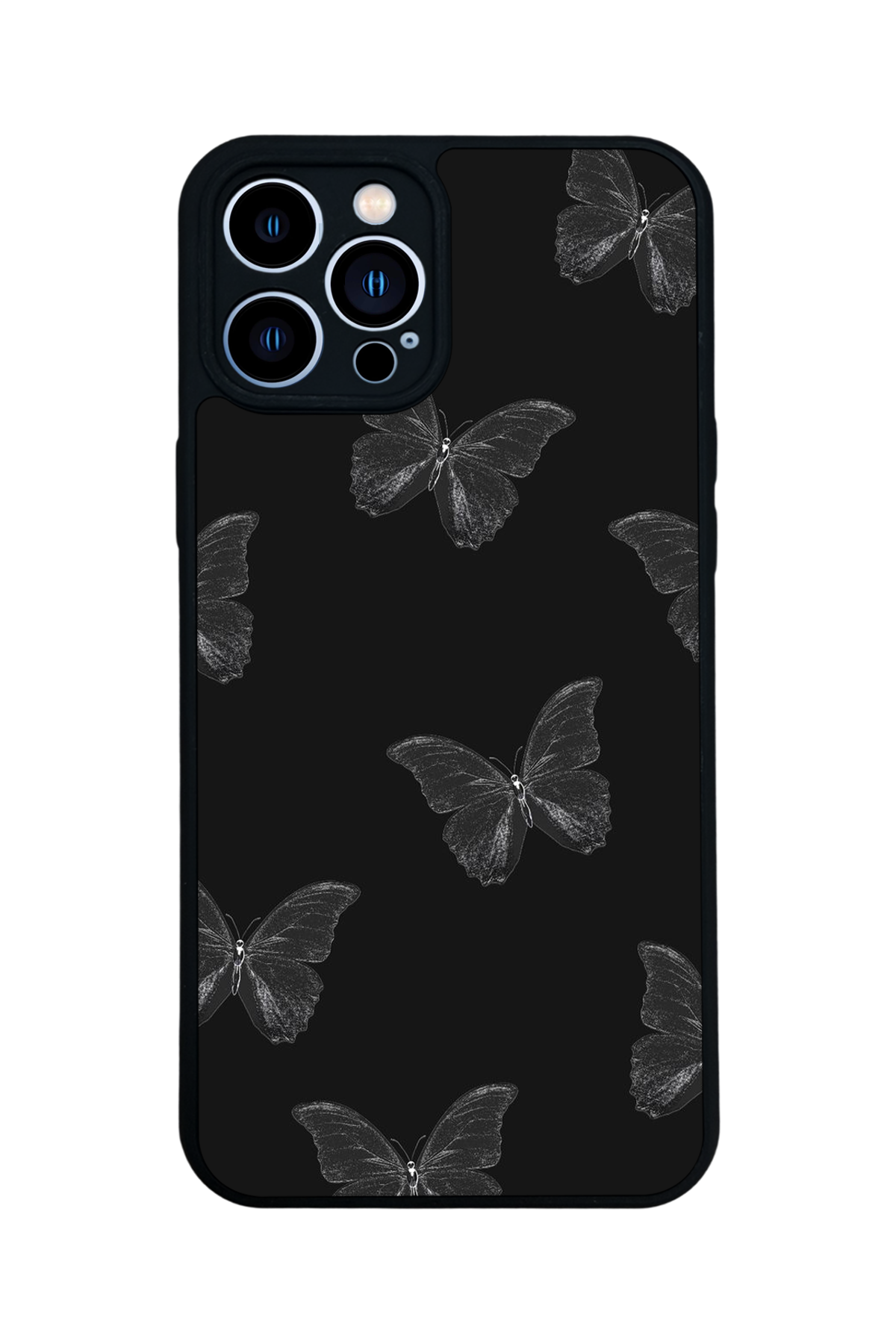iPhone 13 Pro Max Uyumlu Kelebek Tasarımlı Glossy Premium Kılıf