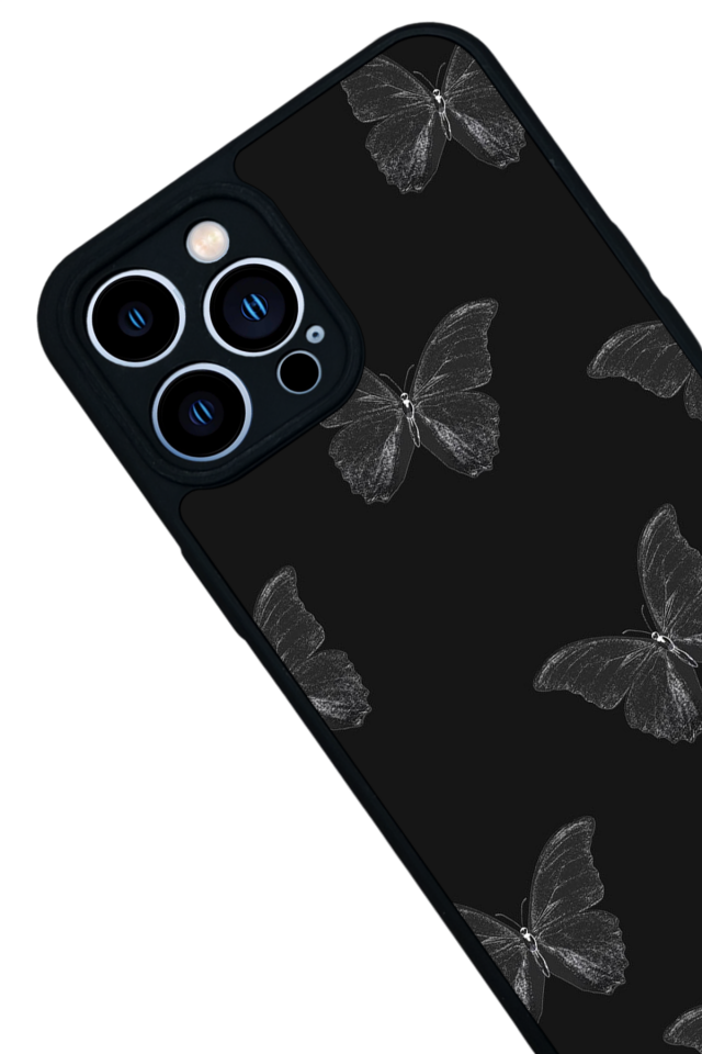 iPhone 13 Pro Max Uyumlu Kelebek Tasarımlı Glossy Premium Kılıf