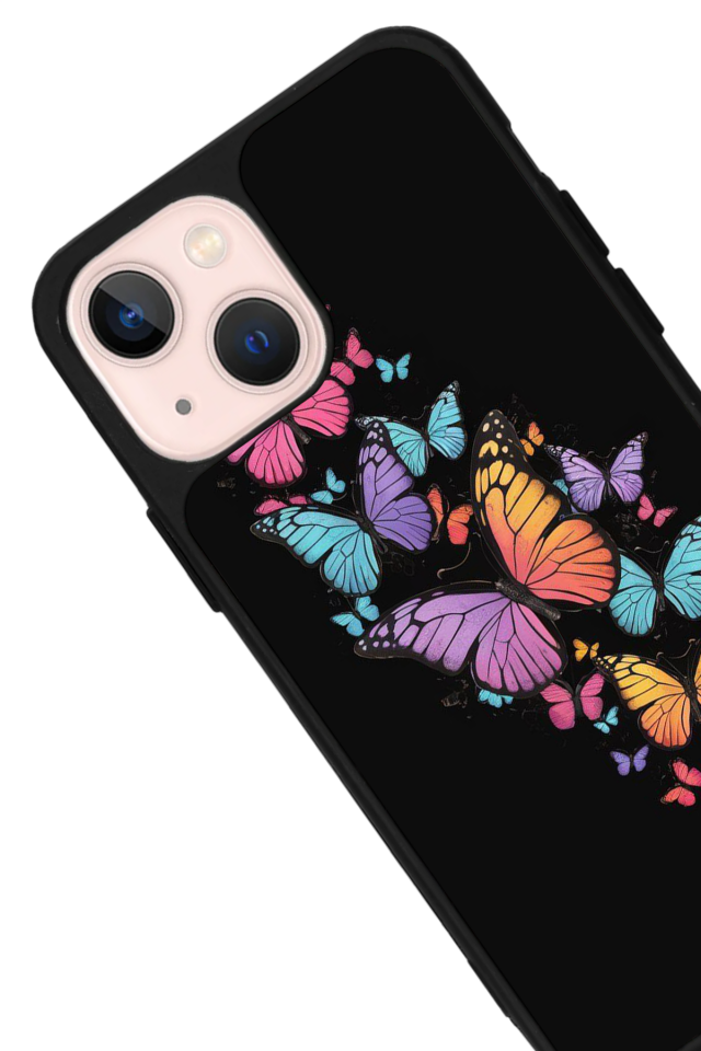 iPhone 15 Uyumlu Kelebek Tasarımlı Glossy Premium Kılıf