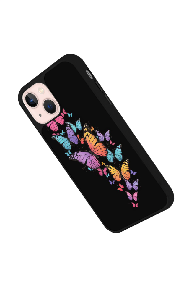 iPhone 15 Uyumlu Kelebek Tasarımlı Glossy Premium Kılıf