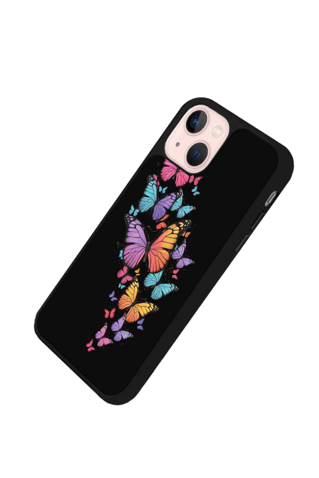 iPhone 15 Uyumlu Kelebek Tasarımlı Glossy Premium Kılıf