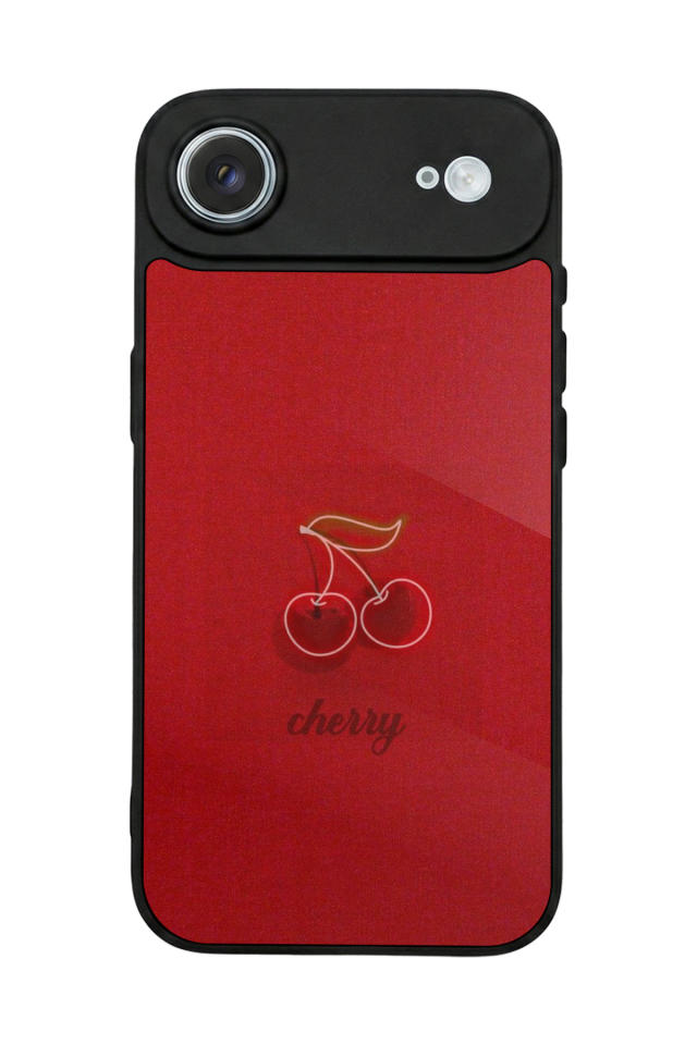 iPhone 17 Air Uyumlu Kiraz Tasarımlı Glossy Premium Kılıf