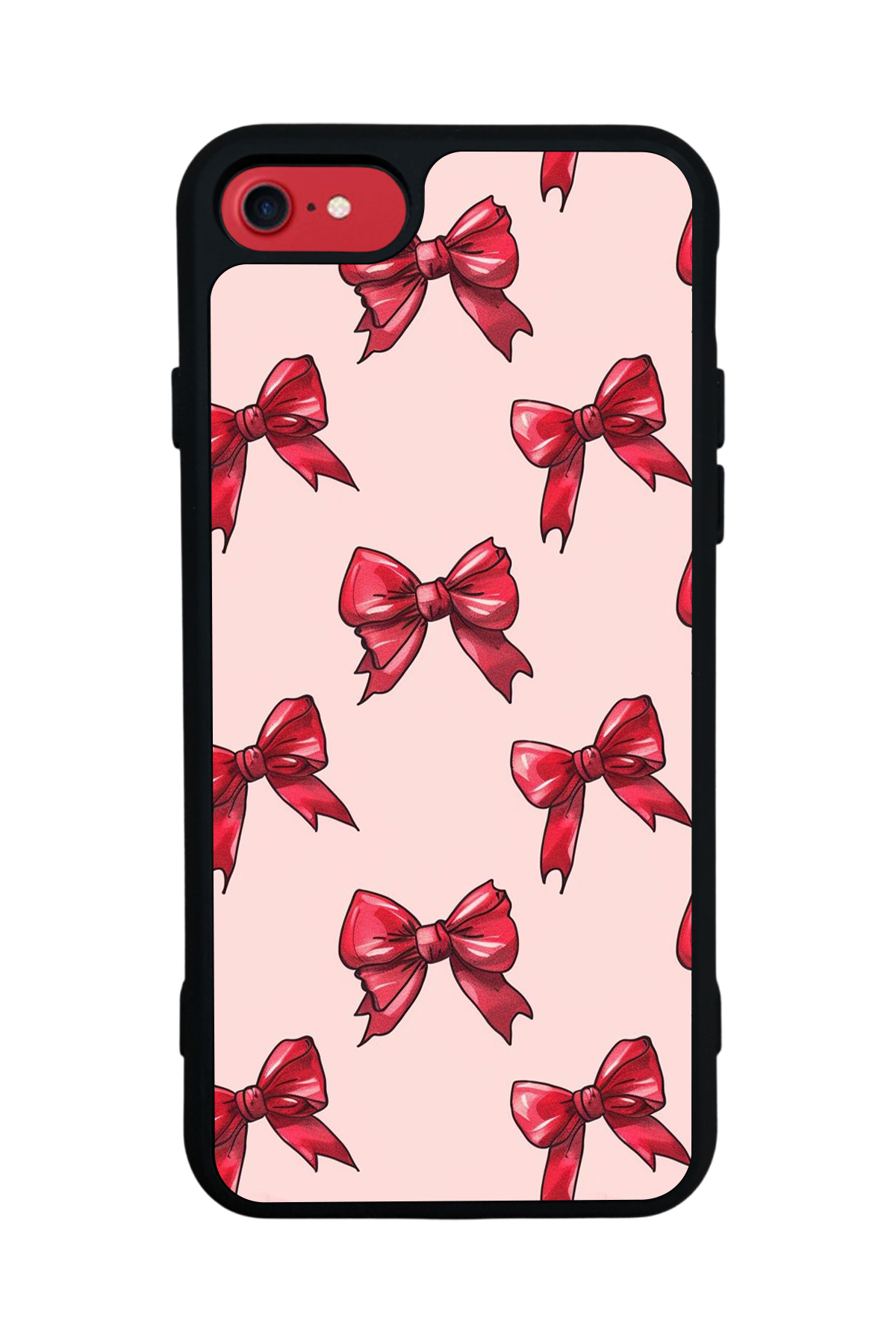 iPhone 8 Uyumlu Kurdele Tasarımlı Glossy Premium Kılıf