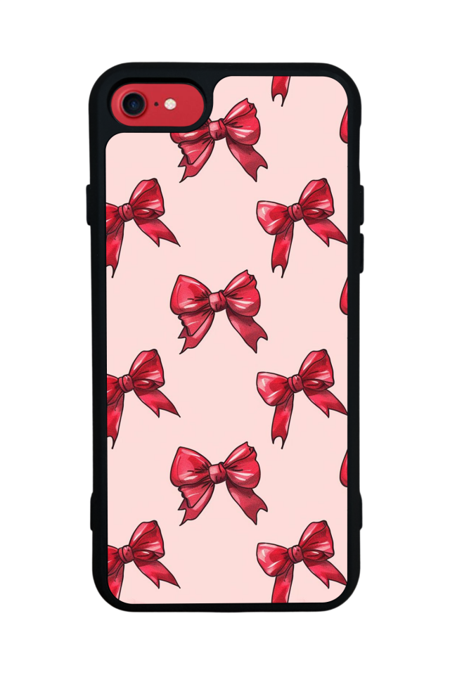 iPhone 8 Uyumlu Kurdele Tasarımlı Glossy Premium Kılıf