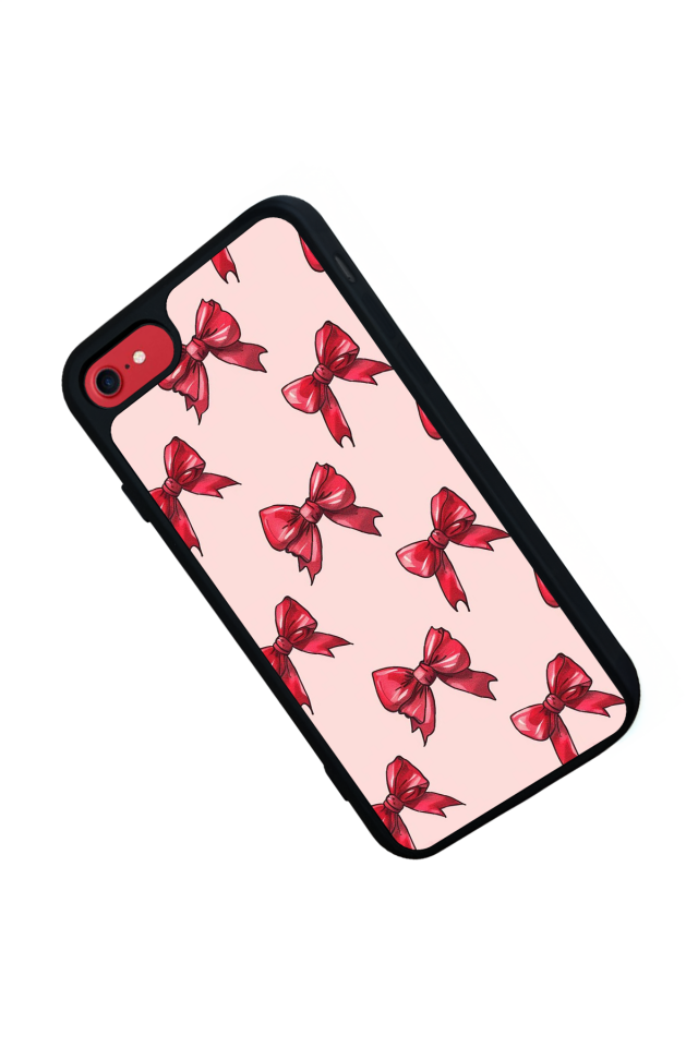 iPhone 8 Uyumlu Kurdele Tasarımlı Glossy Premium Kılıf
