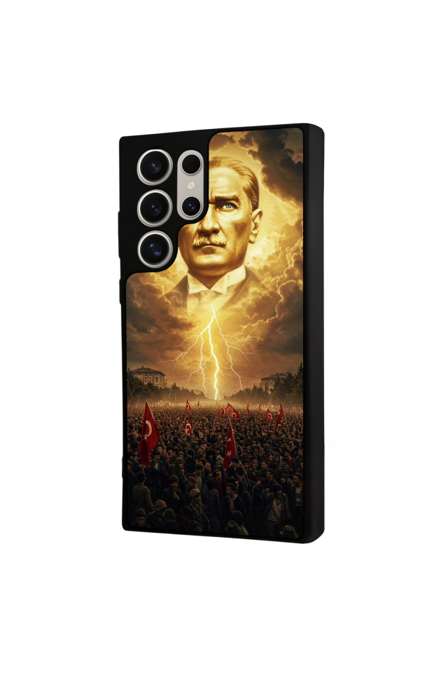 Samsung Galaxy S22 Ultra Uyumlu Mustafa Kemal Ataturk Tasarımlı Glossy Premium Kılıf