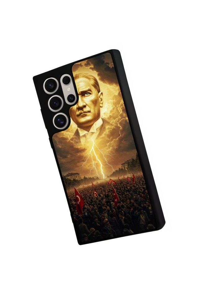 Samsung Galaxy S22 Ultra Uyumlu Mustafa Kemal Ataturk Tasarımlı Glossy Premium Kılıf