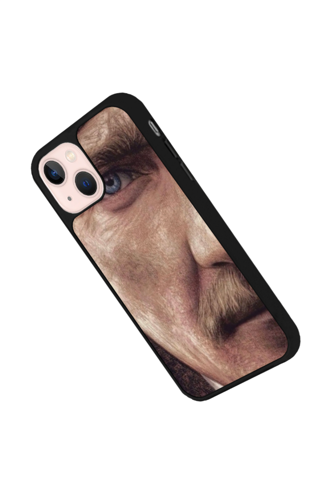 iPhone 14 Plus Uyumlu Mustafa Kemal Ataturk Tasarımlı Glossy Premium Kılıf