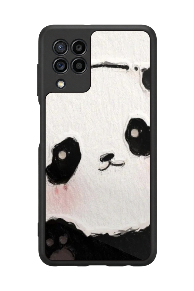 Samsung Galaxy M32 Uyumlu Panda Tasarımlı Glossy Premium Kılıf