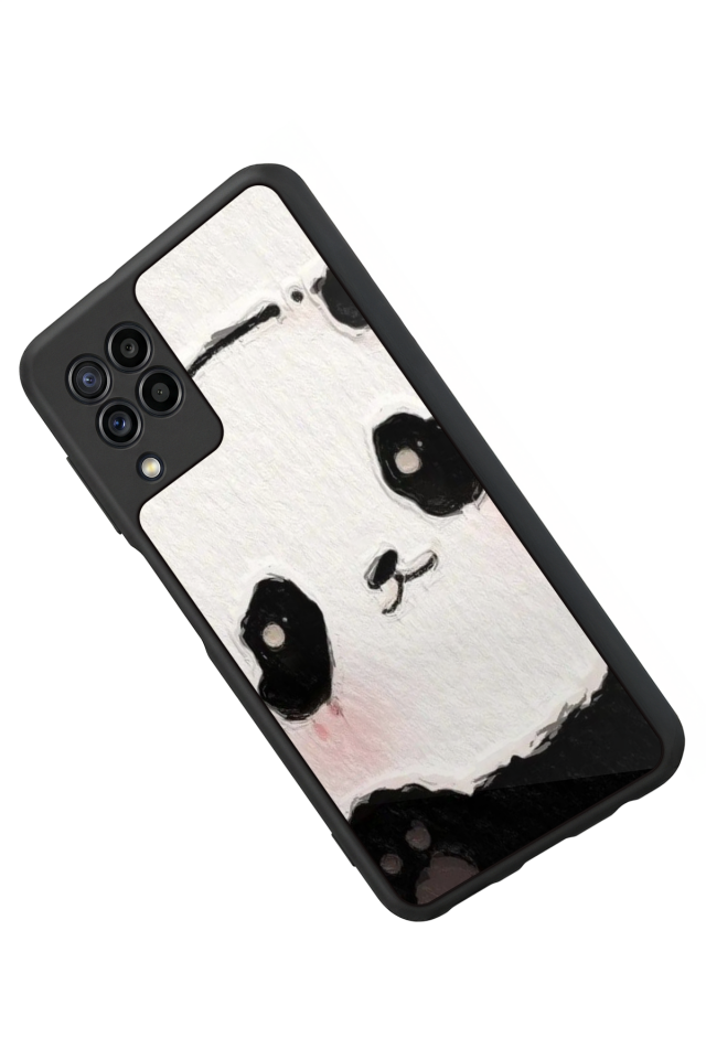 Samsung Galaxy M32 Uyumlu Panda Tasarımlı Glossy Premium Kılıf
