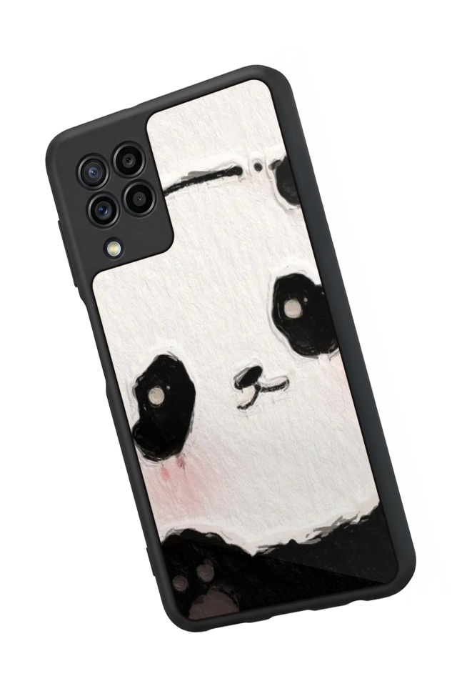 Samsung Galaxy M32 Uyumlu Panda Tasarımlı Glossy Premium Kılıf