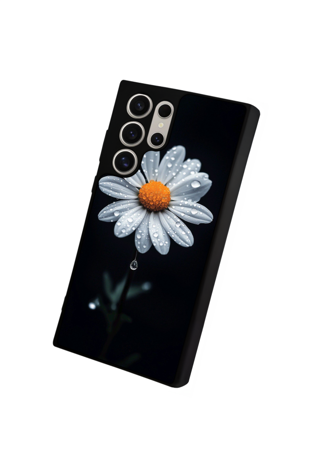 Samsung Galaxy S24 Ultra Uyumlu Papatya Tasarımlı Glossy Premium Kılıf