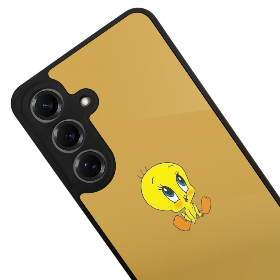 Samsung Galaxy S25 Uyumlu Tweety Tasarımlı Glossy Premium Kılıf