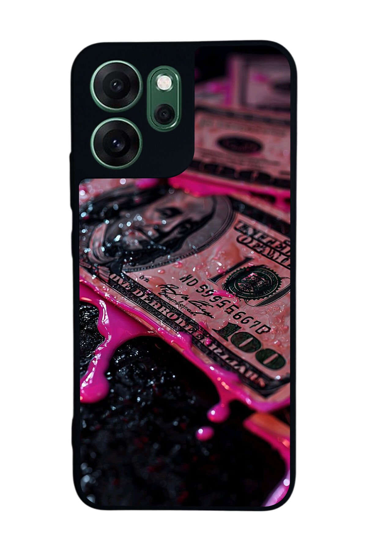 Oppo Reno 14F Uyumlu Para Tasarımlı Glossy Premium Kılıf