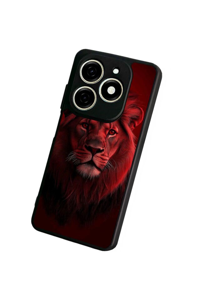Infınıx Smart 8 Pro Uyumlu Aslan Tasarımlı Glossy Premium Kılıf