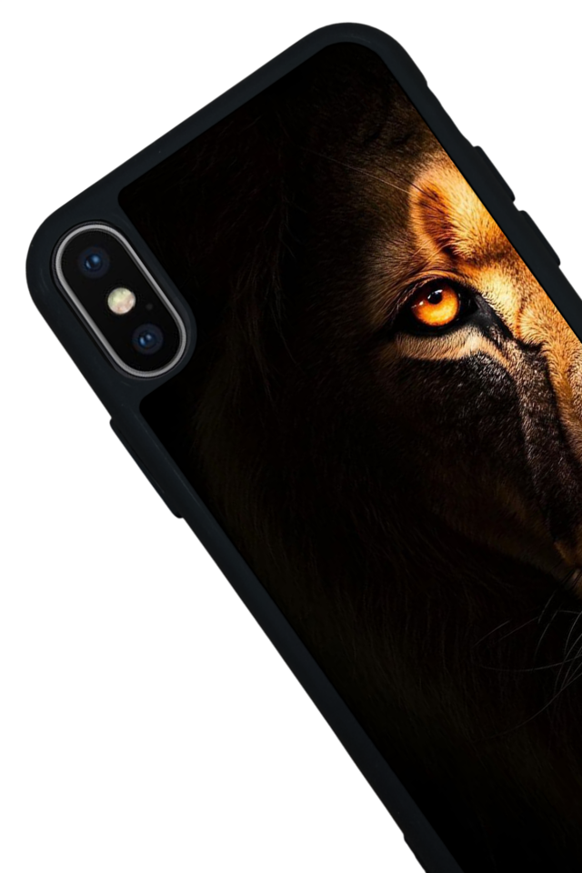 iPhone XS Max Uyumlu Aslan Tasarımlı Glossy Premium Kılıf