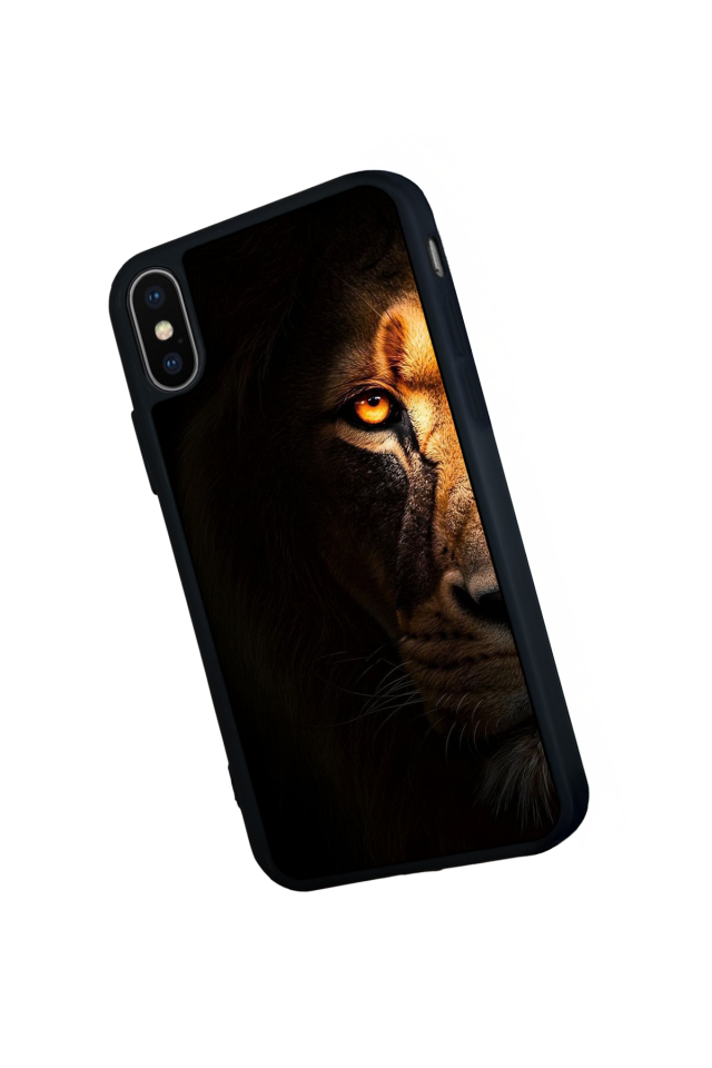 iPhone XS Max Uyumlu Aslan Tasarımlı Glossy Premium Kılıf