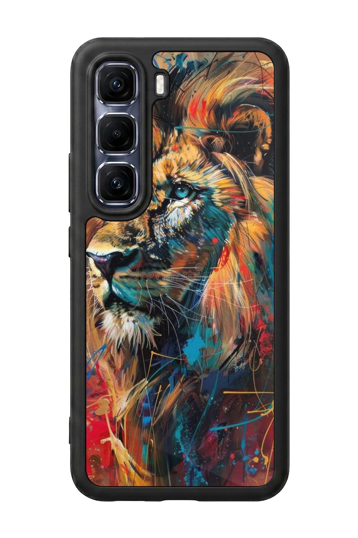 Infinix Hot 60 Pro Plus Uyumlu Aslan Tasarımlı Glossy Premium Kılıf