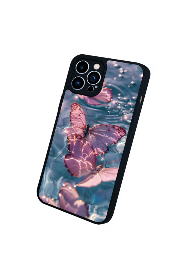 iPhone 13 Pro Max Uyumlu Kelebek Tasarımlı Glossy Premium Kılıf