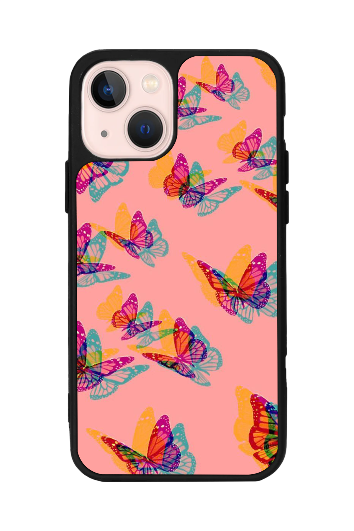 iPhone 15 Uyumlu Kelebek Tasarımlı Glossy Premium Kılıf