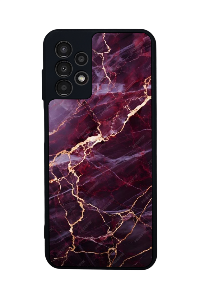 Samsung Galaxy A13 Uyumlu Mermer Marble Tasarımlı Glossy Premium Kılıf