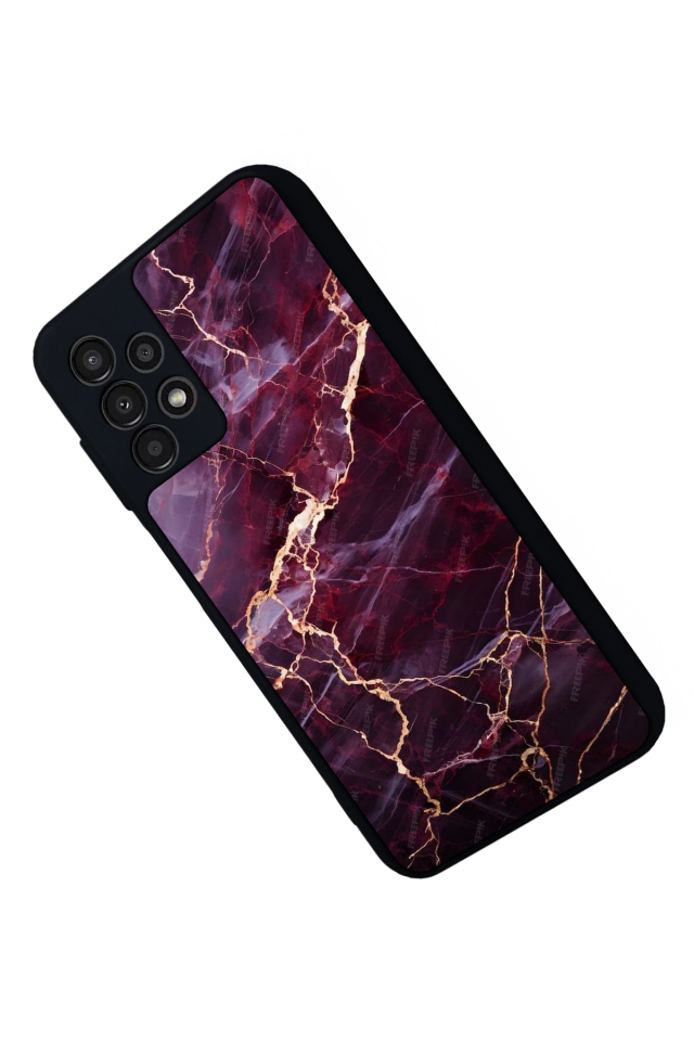 Samsung Galaxy A13 Uyumlu Mermer Marble Tasarımlı Glossy Premium Kılıf