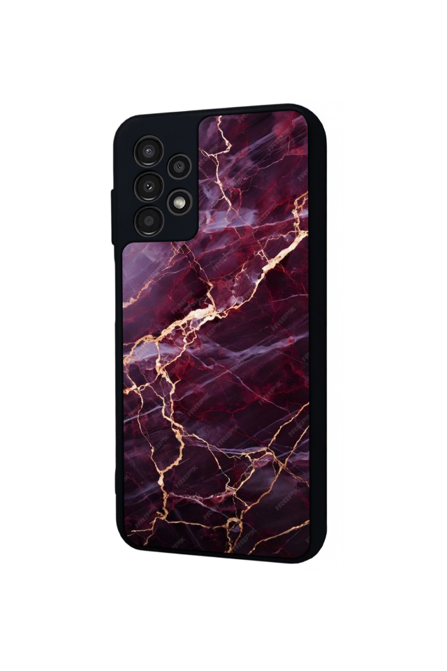 Samsung Galaxy A13 Uyumlu Mermer Marble Tasarımlı Glossy Premium Kılıf