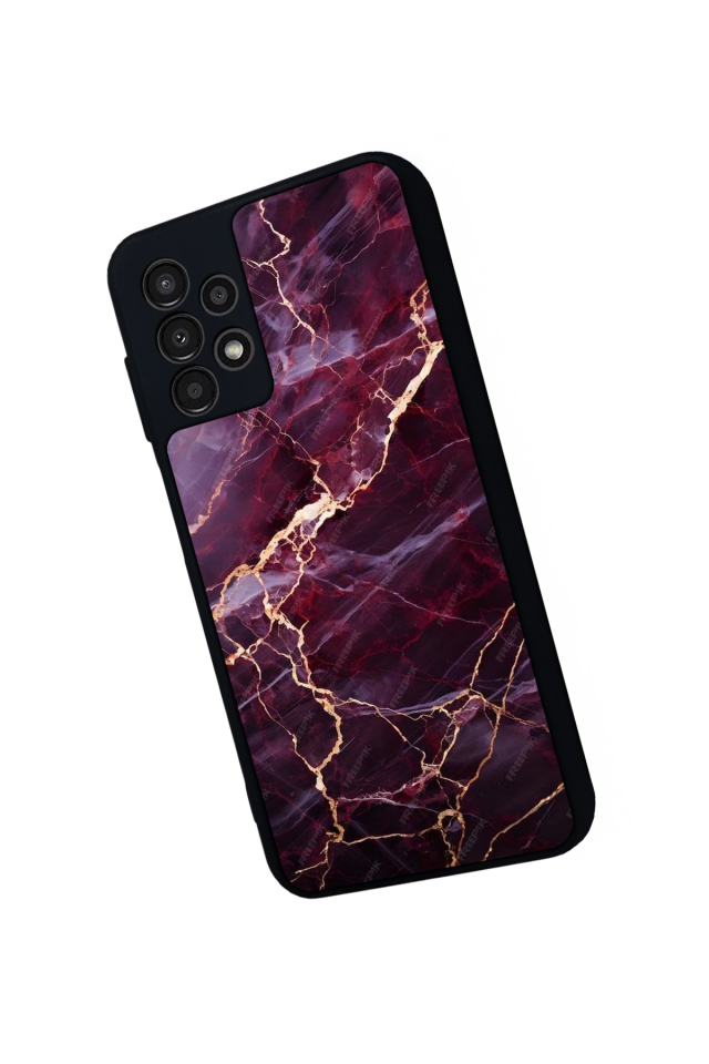 Samsung Galaxy A13 Uyumlu Mermer Marble Tasarımlı Glossy Premium Kılıf