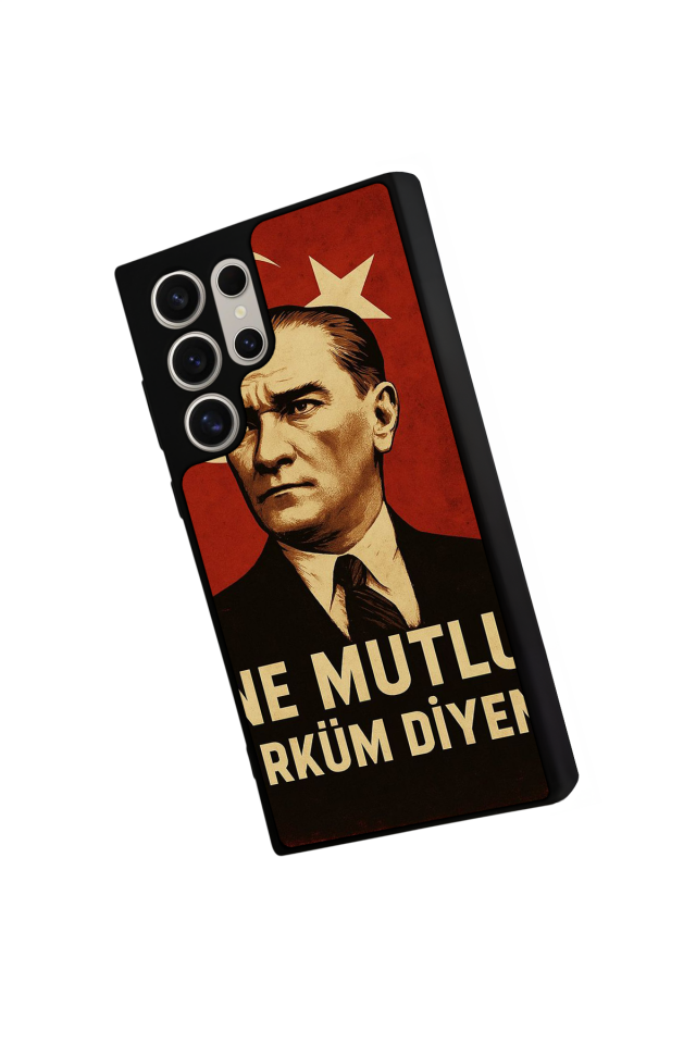 Samsung Galaxy S22 Ultra Uyumlu  Mustafa Kemal Ataturk Tasarımlı Glossy Premium Kılıf