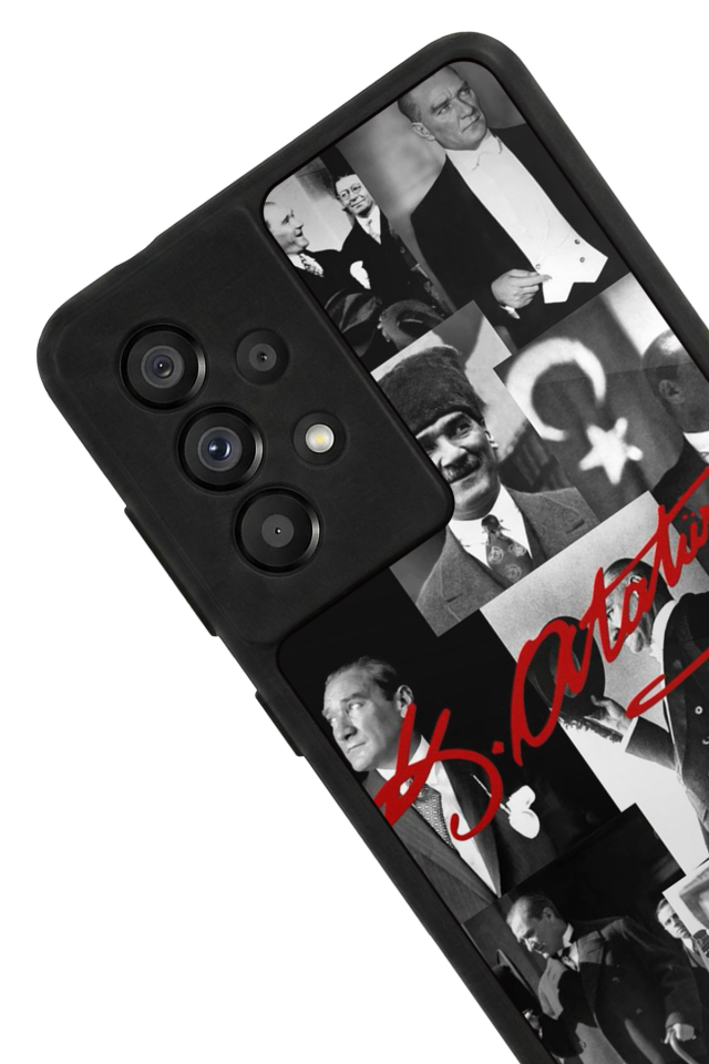 Samsung Galaxy A73 Uyumlu Mustafa Kemal Ataturk Tasarımlı Glossy Premium Kılıf
