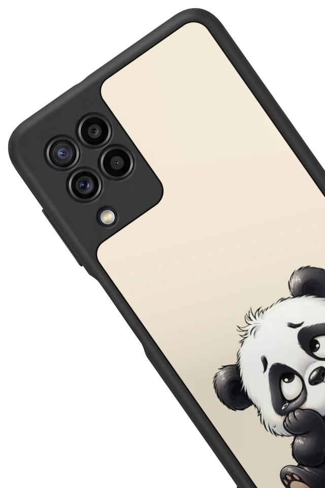 Samsung Galaxy M32 Uyumlu Panda Tasarımlı Glossy Premium Kılıf
